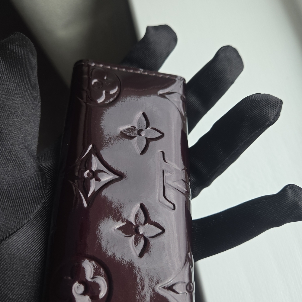 Louis Vuitton Burgundy Brown Leather Key Holder-LIKE NEW - Picture 8 of 16